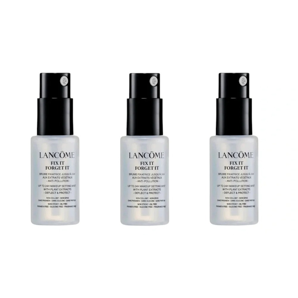 Lancome Fix It Forget It Makeup Setting Spray 0.3 fl oz Set of 3 Travel Size